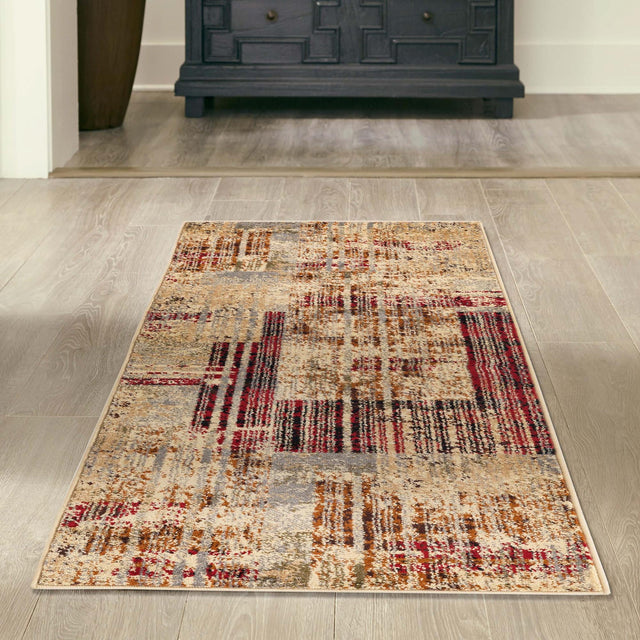 Multicolor 2' 2 x 5' Saturn Runner Area Rug Stain Resistant Easy Clean Classic Vintage Design Durable Carpet for Affordable Home Interiors for Sale at Rug Engine