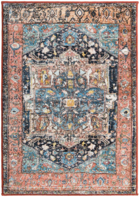 Multicolor 2' 2 x 3' Medina Washable Rectangle Rug
