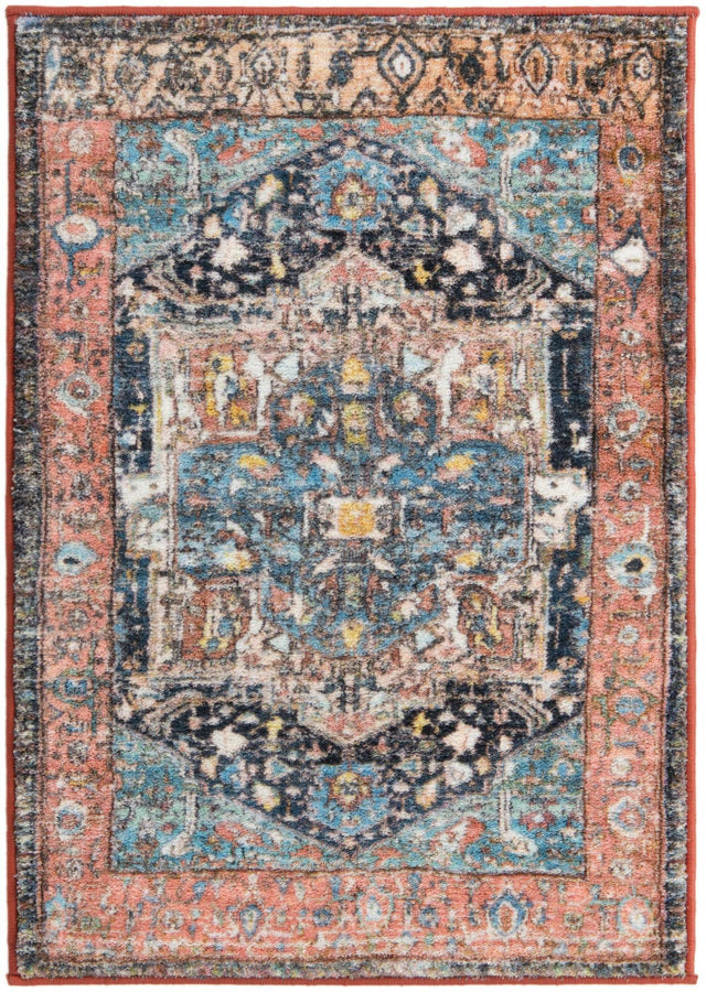 Multicolor 2' 2 x 3' Medina Washable Rectangle Rug