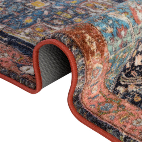Washable Multicolor 3' 3 x 3' 3 Medina Square Area Rug Easy to Clean Stain Resistant & Durable Polyester Classic Carpet for Home Decor & Design for Sale at Rug Engine