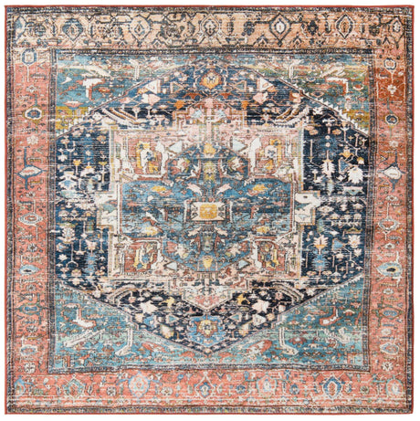 Multicolor 5' 3 x 5' 3 Medina Washable Square Rug