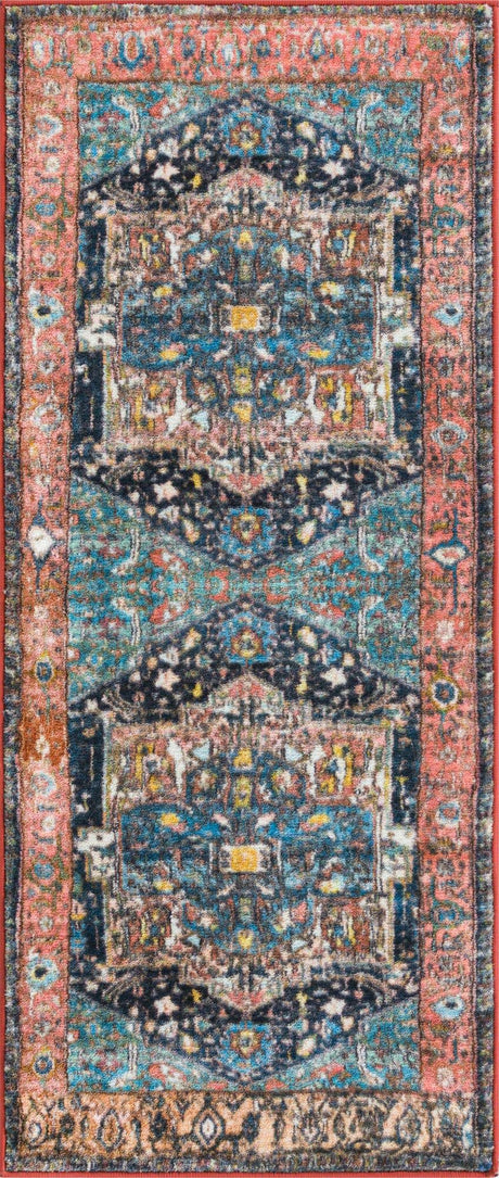 Multicolor 2' 2 x 5' Medina Washable Runner Rug