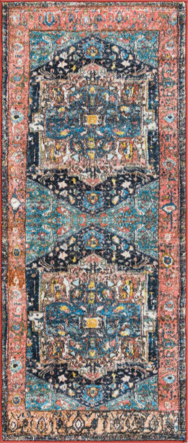 Multicolor 2' 2 x 5' Medina Washable Runner Rug