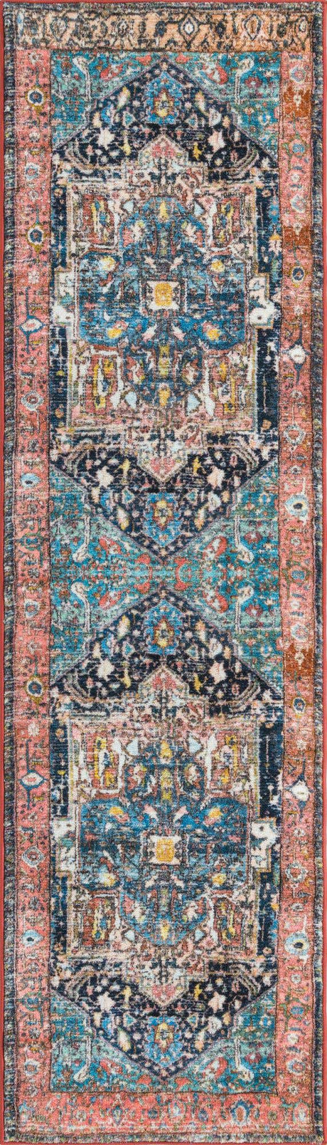 Multicolor 2' 2 x 8' Medina Washable Runner Rug