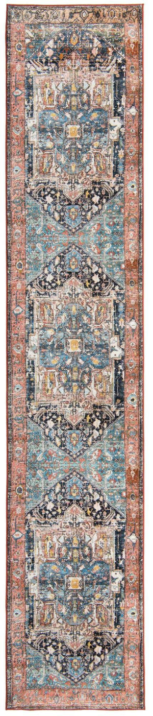 Multicolor 3' x 13' Medina Washable Runner Rug