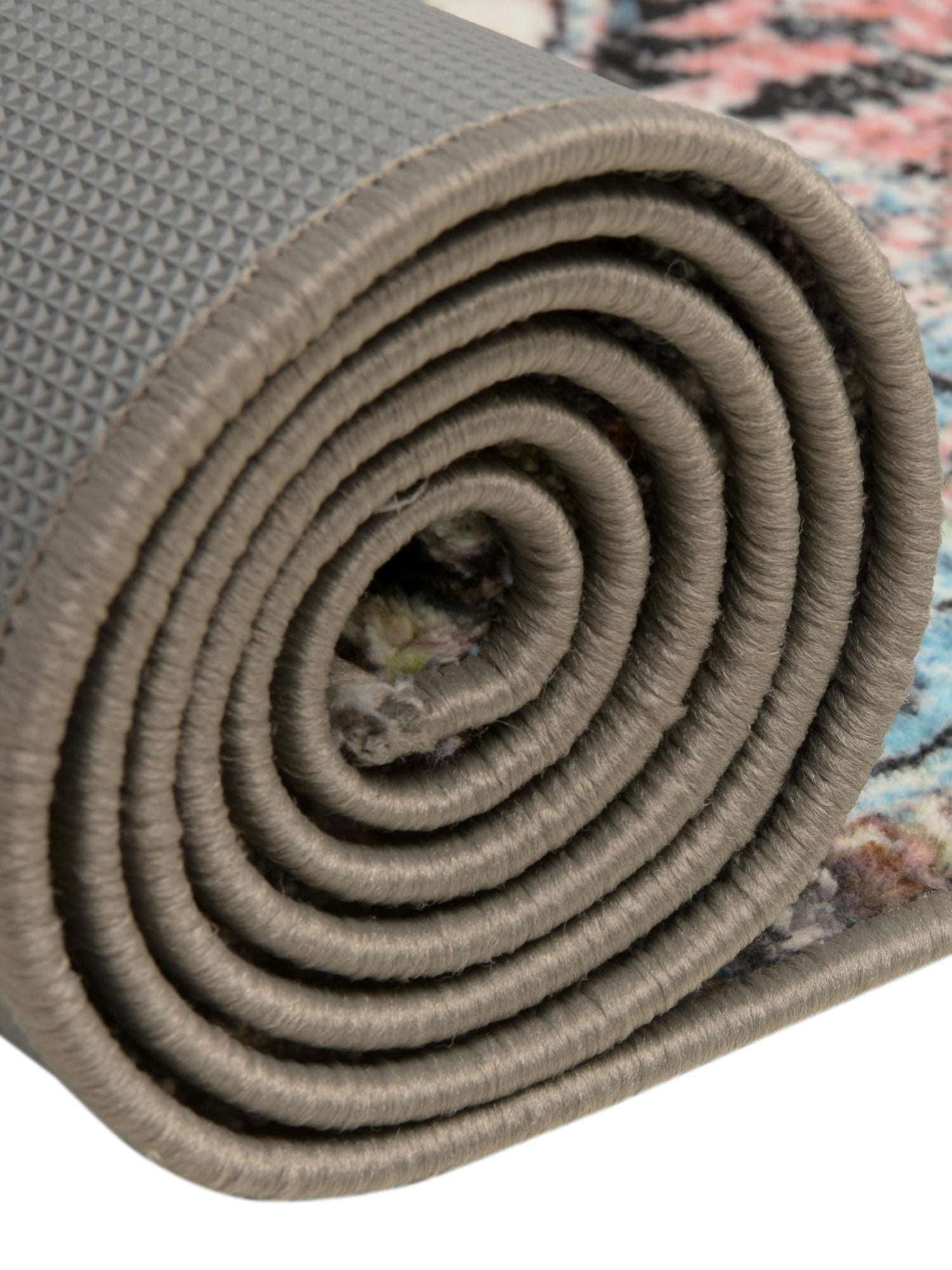 Washable Powder Blue 5' 3 x 5' 3 Medina Square Area Rug Easy to Clean Stain Resistant & Durable Polyester Classic Carpet for Home Decor & Design for Sale at Rug Engine