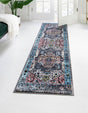 Powder Blue 2' 2 x 5' Medina Washable Runner Rug