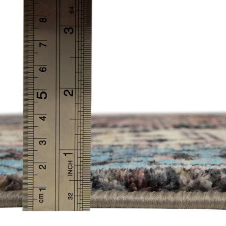 Washable Powder Blue 2' 7 x 13' Medina Runner Area Rug Easy to Clean Stain Resistant & Durable Polyester Classic Carpet for Home Decor & Design for Sale at Rug Engine