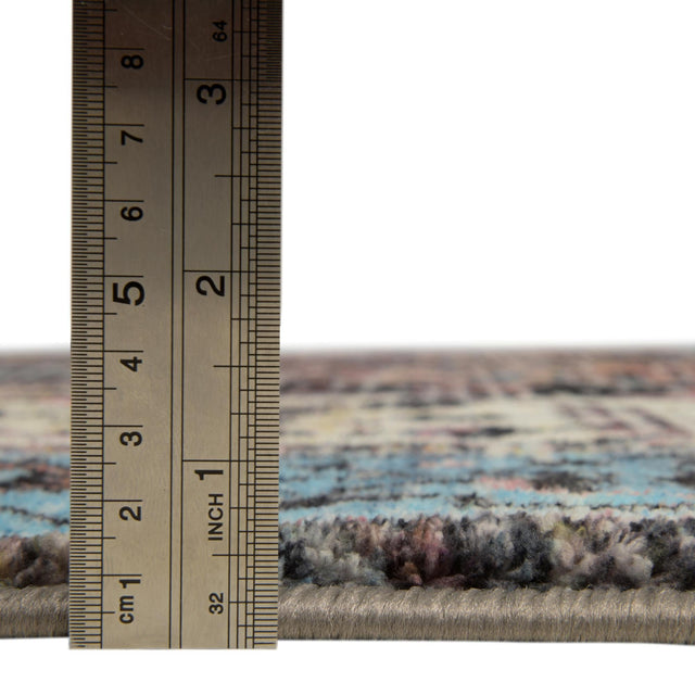 Powder Blue 2' 2 x 10' Medina Washable Runner Rug