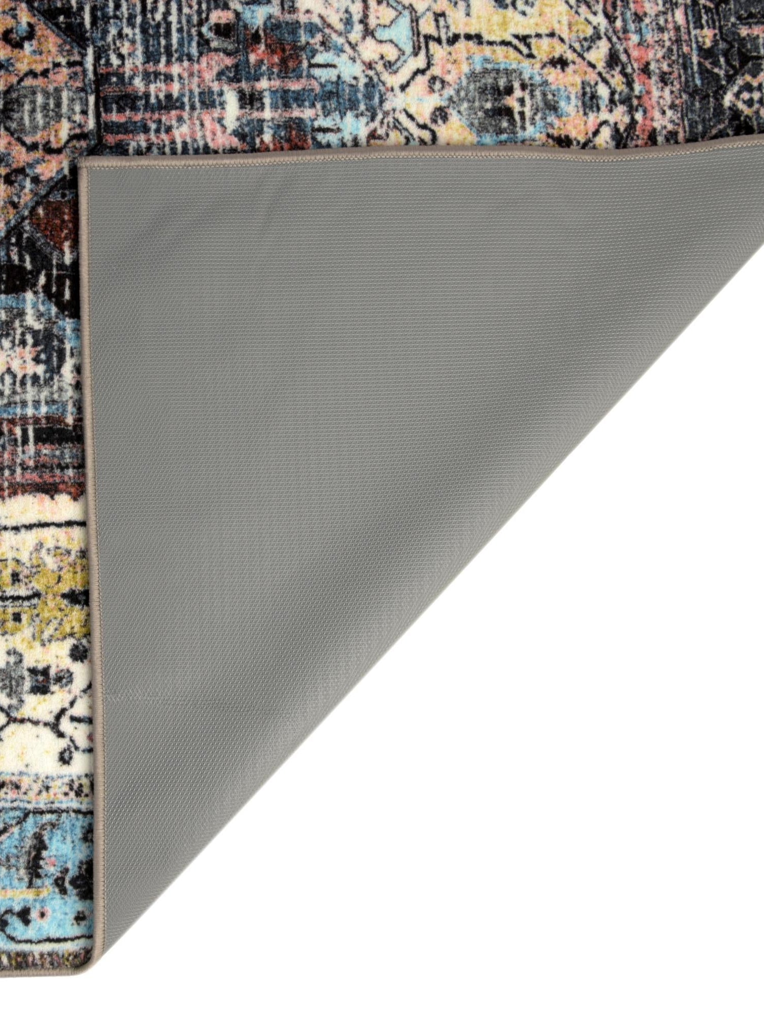 Washable Powder Blue 2' 2 x 10' Medina Runner Area Rug Easy to Clean Stain Resistant & Durable Polyester Classic Carpet for Home Decor & Design for Sale at Rug Engine