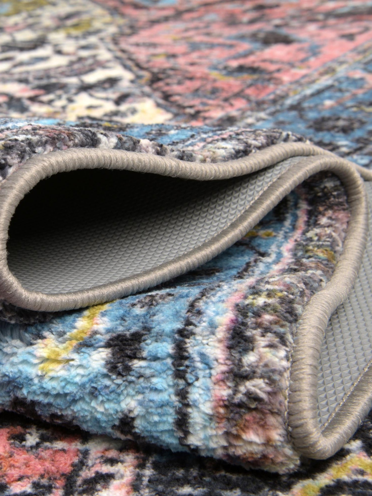 Washable Powder Blue 2' 2 x 10' Medina Runner Area Rug Easy to Clean Stain Resistant & Durable Polyester Classic Carpet for Home Decor & Design for Sale at Rug Engine