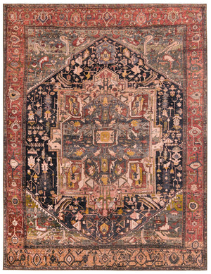 Muted Rust 8' x 10' 4 Medina Washable Rectangle Rug