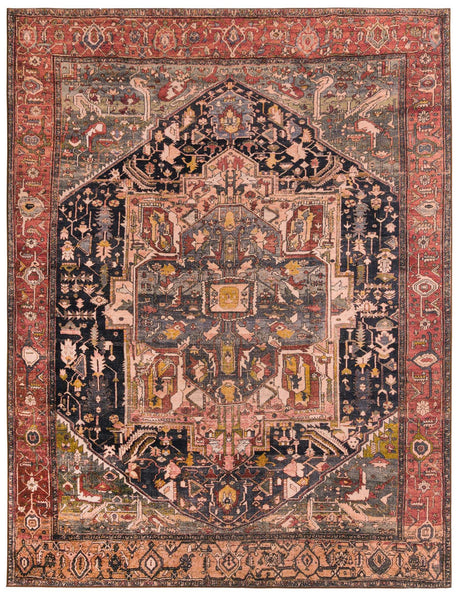 Muted Rust 8' x 10' 4 Medina Washable Rectangle Rug