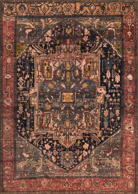 Muted Rust 7' x 9' Medina Washable Rectangle Rug