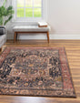Muted Rust 5' 3 x 8' Medina Washable Rectangle Rug