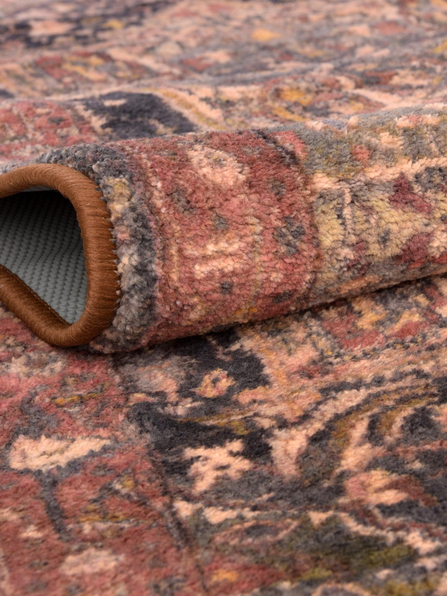 Washable Muted Rust 3' 3 x 5' 3 Medina Rectangle Area Rug Easy to Clean Stain Resistant & Durable Polyester Classic Carpet for Home Decor & Design for Sale at Rug Engine