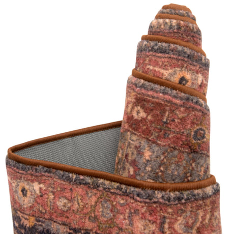 Washable Muted Rust 4' 4 x 6' Medina Rectangle Area Rug Easy to Clean Stain Resistant & Durable Polyester Classic Carpet for Home Decor & Design for Sale at Rug Engine