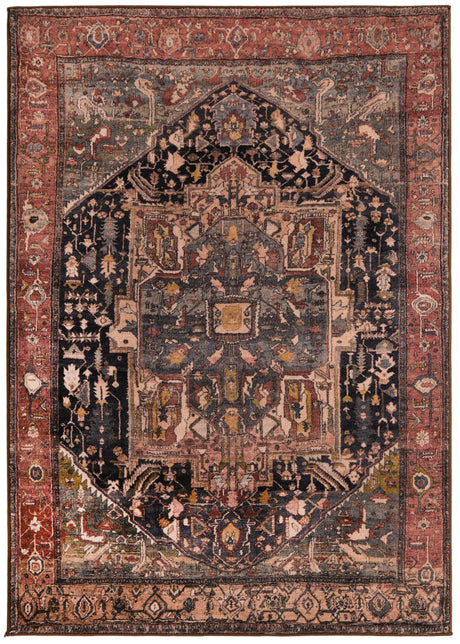 Muted Rust 4' 4 x 6' Medina Washable Rectangle Rug