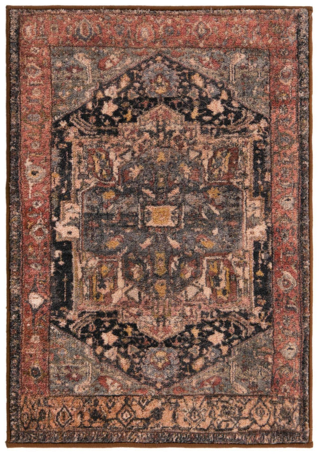 Muted Rust 2' 2 x 3' Medina Washable Rectangle Rug