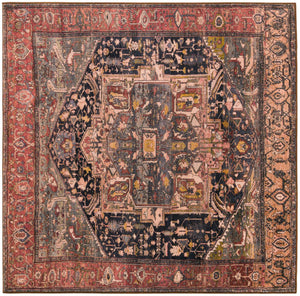 Muted Rust 5' 3 x 5' 3 Medina Washable Square Rug