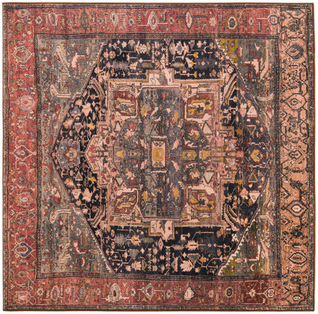 Muted Rust 5' 3 x 5' 3 Medina Washable Square Rug