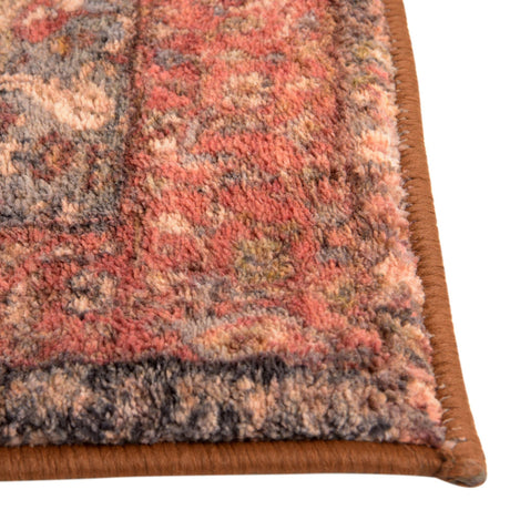 Washable Muted Rust 2' 2 x 10' Medina Runner Area Rug Easy to Clean Stain Resistant & Durable Polyester Classic Carpet for Home Decor & Design for Sale at Rug Engine