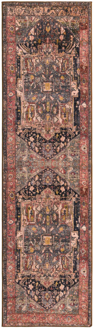 Washable Muted Rust 2' 2 x 7' 10 Medina Runner Area Rug Easy to Clean Stain Resistant & Durable Polyester Classic Carpet for Home Decor & Design for Sale at Rug Engine