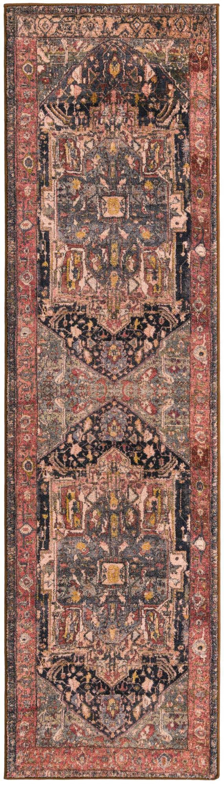 Muted Rust 2' 2 x 8' Medina Washable Runner Rug