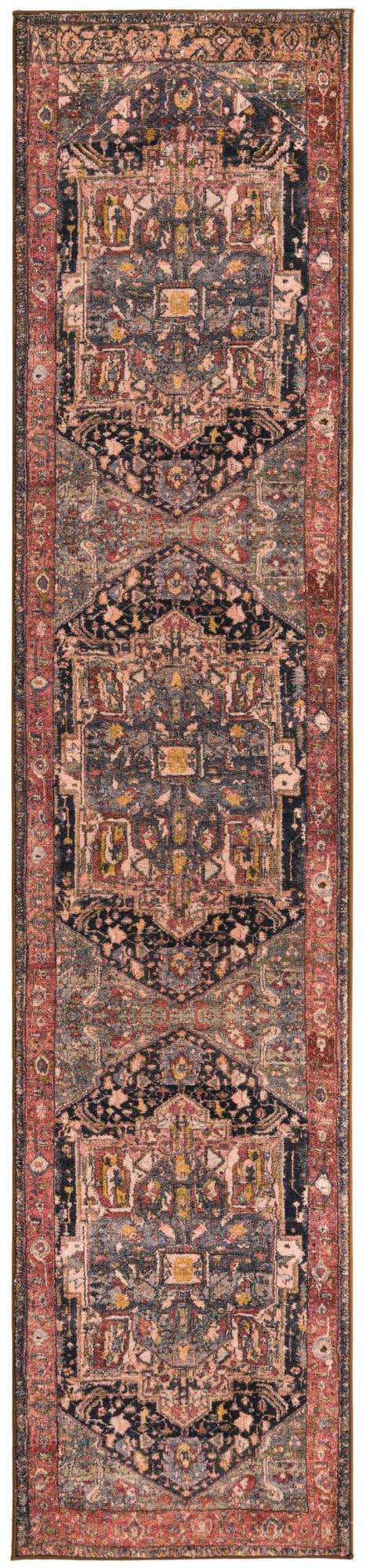 Muted Rust 2' 2 x 10' Medina Washable Runner Rug