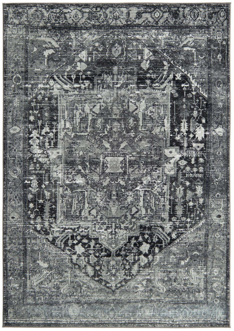 Steel Gray 7' x 9' Medina Washable Rectangle Rug