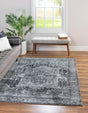 Steel Gray 5' 3 x 8' Medina Washable Rectangle Rug