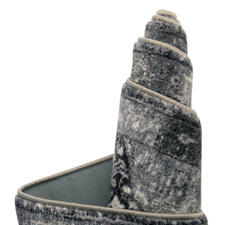 Washable Steel Gray 7' 10 x 10' 4 Medina Rectangle Area Rug Easy to Clean Stain Resistant & Durable Polyester Classic Carpet for Home Decor & Design for Sale at Rug Engine