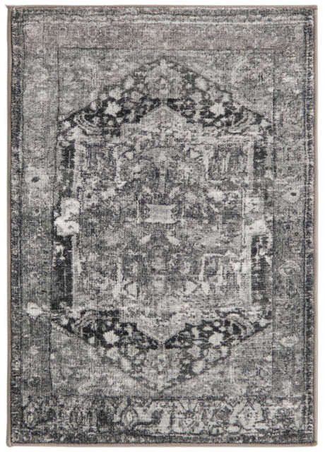 Steel Gray 2' 2 x 3' Medina Washable Rectangle Rug