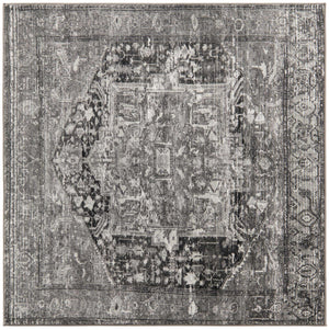 Steel Gray 5' 3 x 5' 3 Medina Washable Square Rug