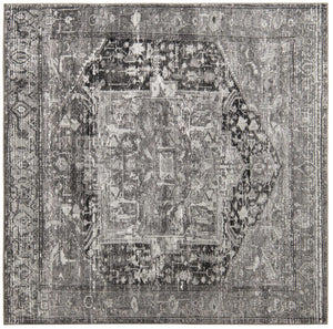 Steel Gray 8' x 8' Medina Washable Square Rug