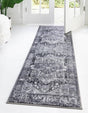 Steel Gray 2' 2 x 6' Medina Washable Runner Rug