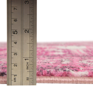 Plumrose Pink 8' x 10' 4 Medina Washable Rectangle Rug