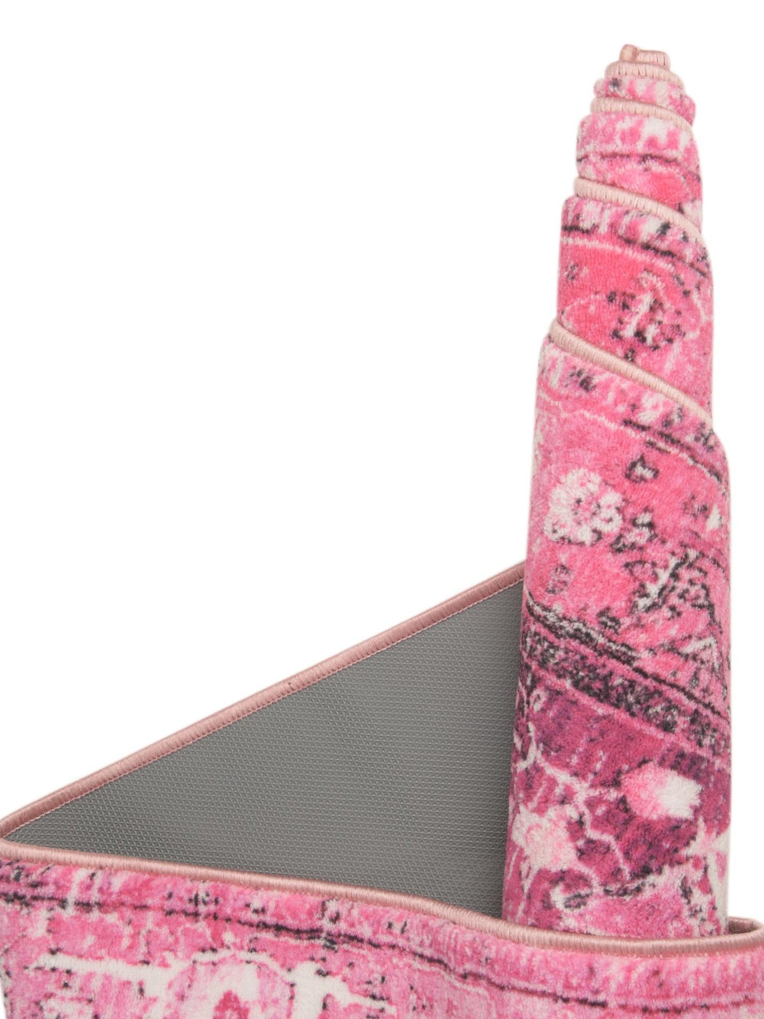 Washable Plumrose Pink 7' 10 x 10' 4 Medina Rectangle Area Rug Easy to Clean Stain Resistant & Durable Polyester Classic Carpet for Home Decor & Design for Sale at Rug Engine