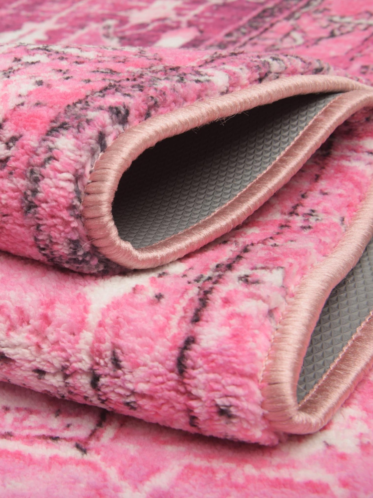 Washable Plumrose Pink 7' 10 x 10' 4 Medina Rectangle Area Rug Easy to Clean Stain Resistant & Durable Polyester Classic Carpet for Home Decor & Design for Sale at Rug Engine