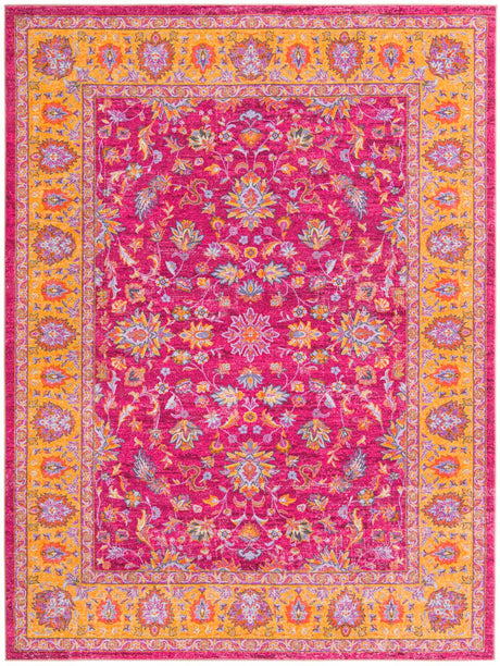 Berry Pink 8' x 10' 4 Medina Washable Rectangle Rug