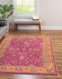 Berry Pink 3' 3 x 5' 3 Medina Washable Rectangle Rug