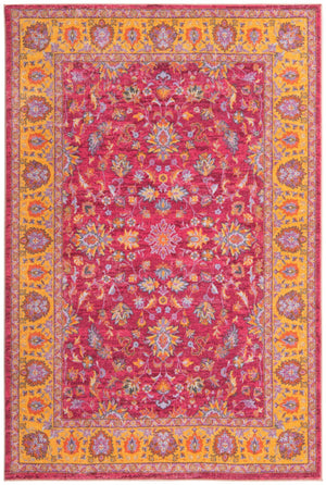 Berry Pink 5' 3 x 8' Medina Washable Rectangle Rug