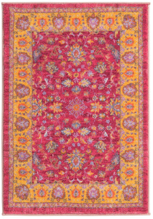 Berry Pink 2' 2 x 3' Medina Washable Rectangle Rug