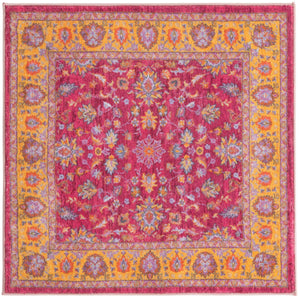 Berry Pink 3' 3 x 3' 3 Medina Washable Square Rug