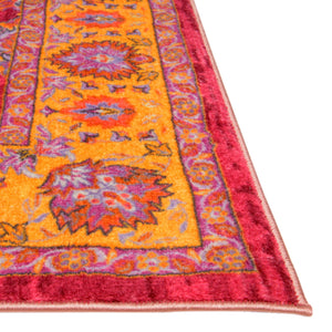 Berry Pink 8' x 8' Medina Washable Square Rug