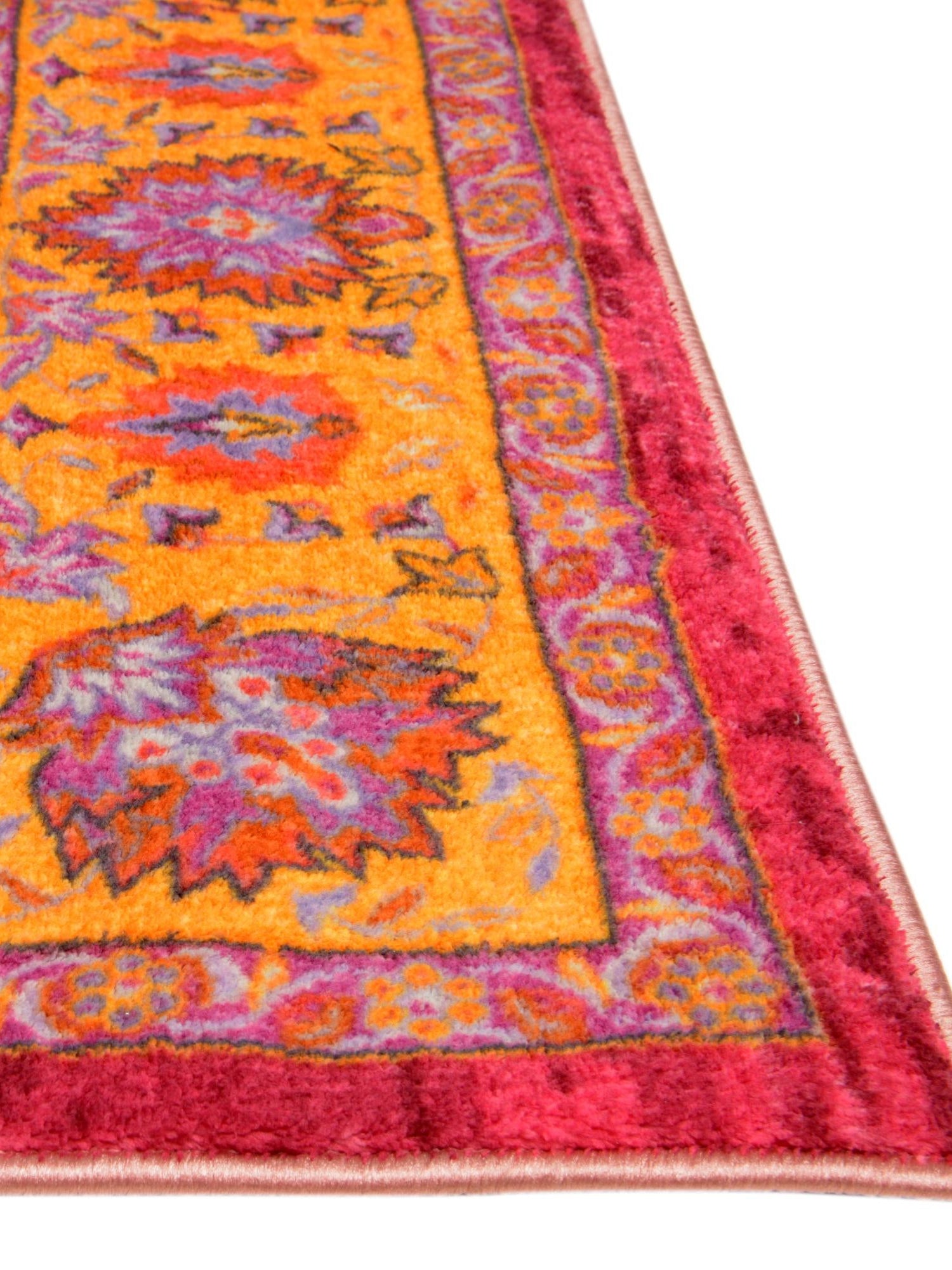 Washable Berry Pink 3' 3 x 3' 3 Medina Square Area Rug Easy to Clean Stain Resistant & Durable Polyester Classic Carpet for Home Decor & Design for Sale at Rug Engine