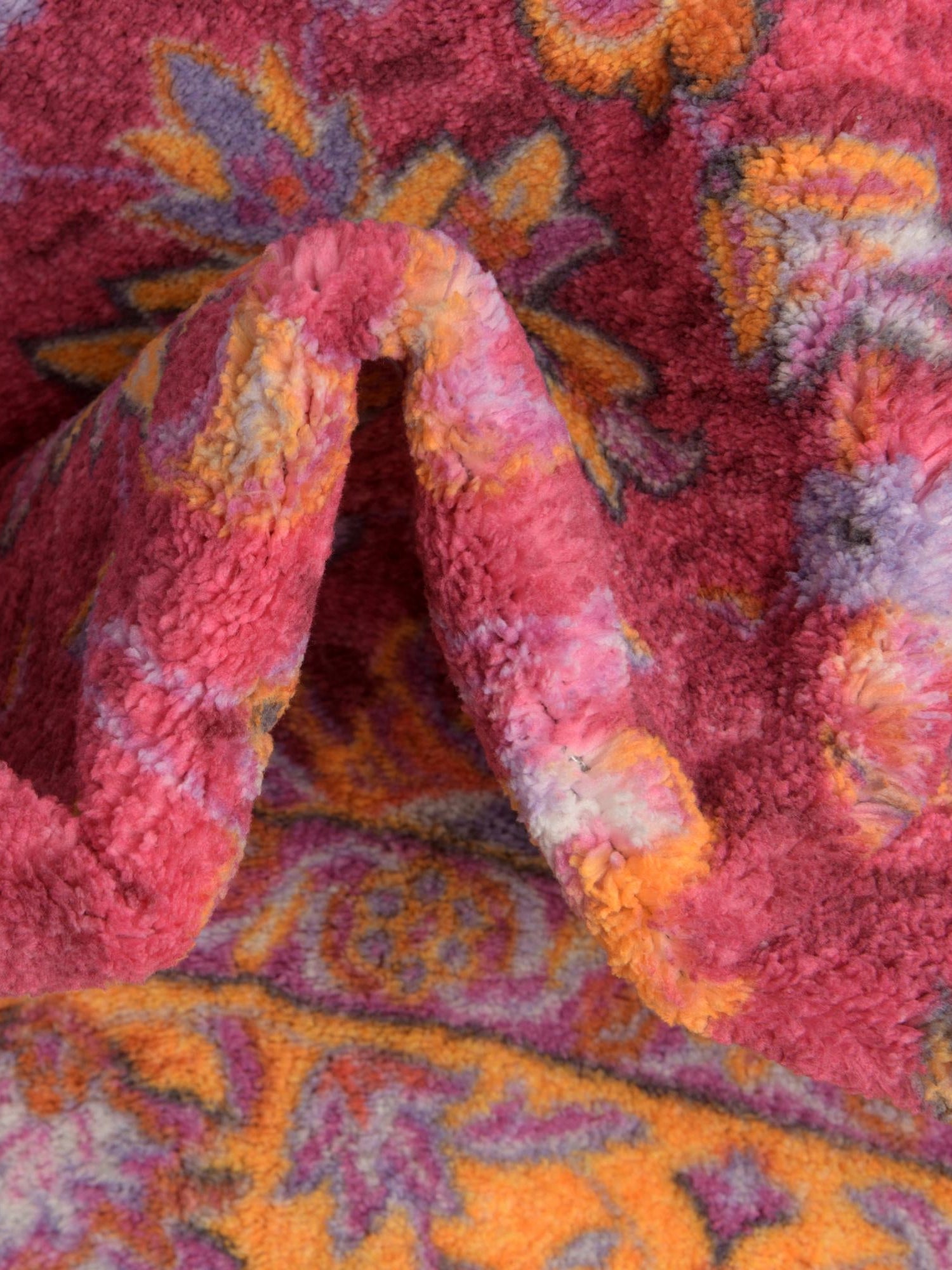 Washable Berry Pink 3' 3 x 3' 3 Medina Square Area Rug Easy to Clean Stain Resistant & Durable Polyester Classic Carpet for Home Decor & Design for Sale at Rug Engine