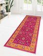 Berry Pink 2' 2 x 10' Medina Washable Runner Rug