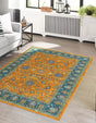 Sunshine Yellow 8' x 10' 4 Medina Washable Rectangle Rug