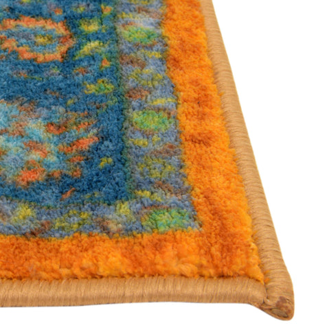 Washable Sunshine Yellow 5' 3 x 7' 9 Medina Rectangle Area Rug Easy to Clean Stain Resistant & Durable Polyester Classic Carpet for Home Decor & Design for Sale at Rug Engine